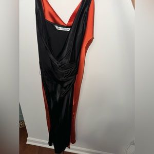 2 Silky slit dresses